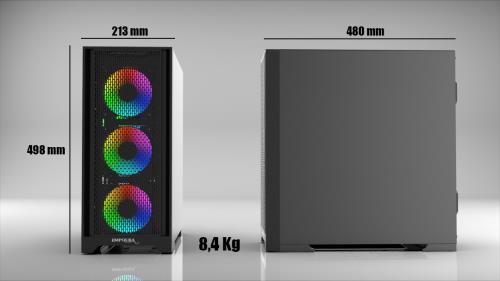 EMPOUSA EMG-17XB 4X120MM FAN RGB + Gaming ATX PSU YOK KUMAND VAR